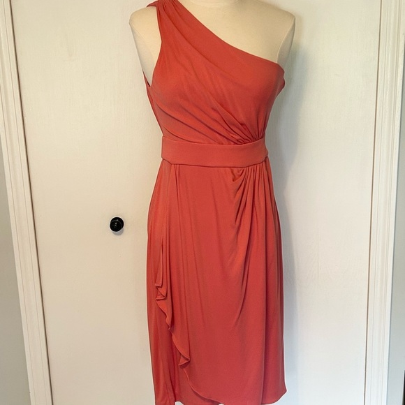 Diane von Furstenberg Epana Rose/Coral Silk Blend Faux Wrap Dress 8 NWT $325 - Picture 1 of 9